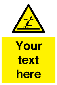 Custom Warning Shallow water diving